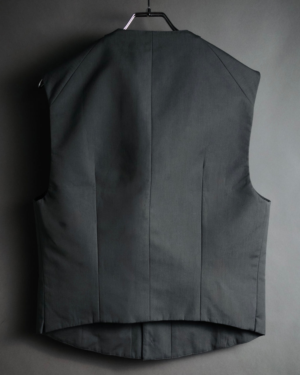 “PRADA” 2012SS poplin minimalist tailored gilet
