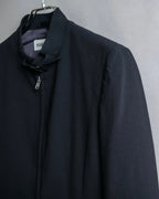 “ISSEY MIYAKE” Chin belt designed stand collar jacket