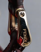 "FENDI" Animal embroidery design boa combination shoulder bag