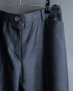 "CHANEL" 100% wool wide tapered slacks