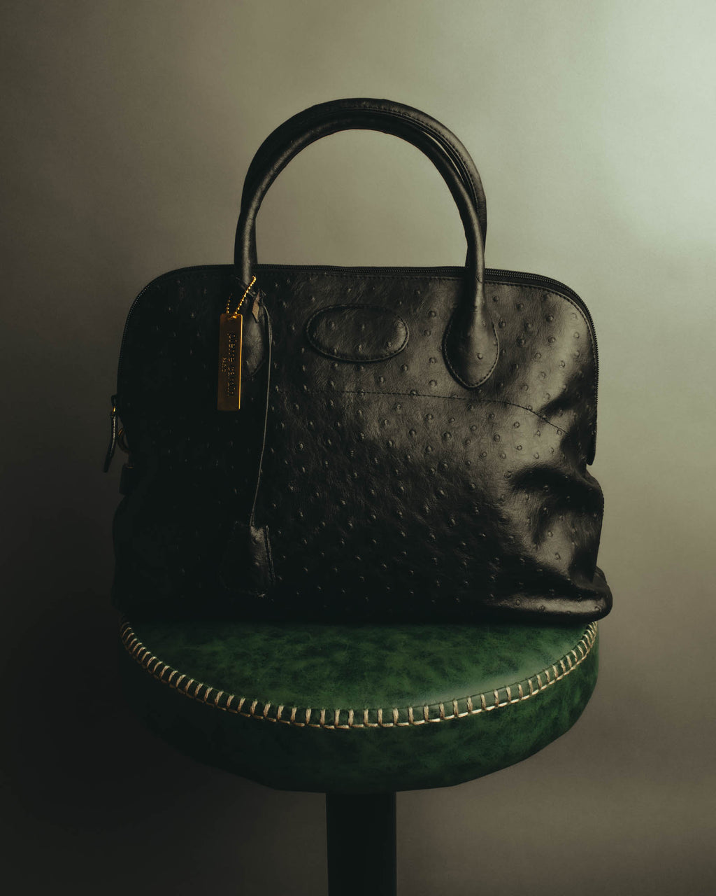 “Pierre Cardin” 80’s-90’s Ostrich leather top handle bag