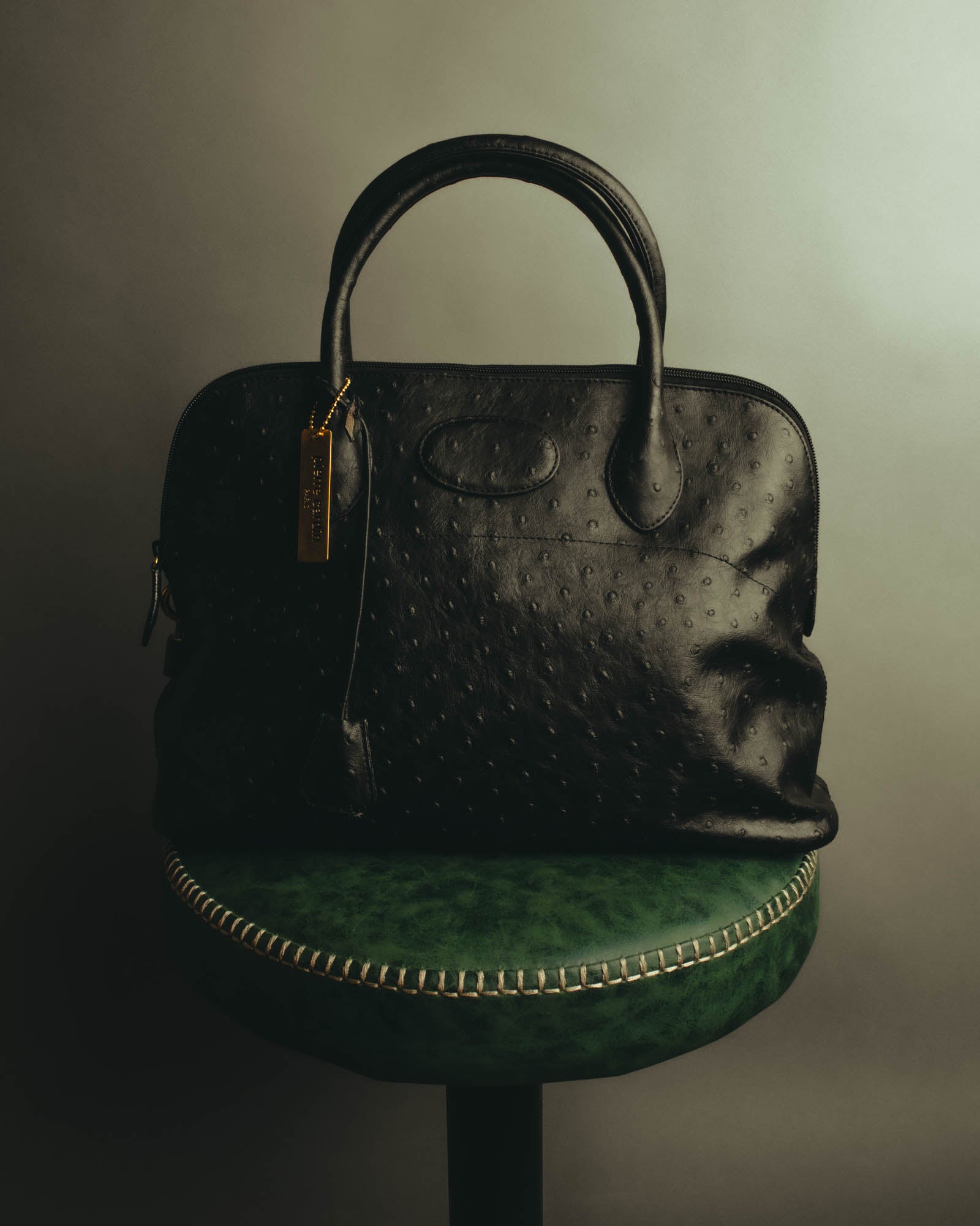 “Pierre Cardin” 80’s-90’s Ostrich leather top handle bag