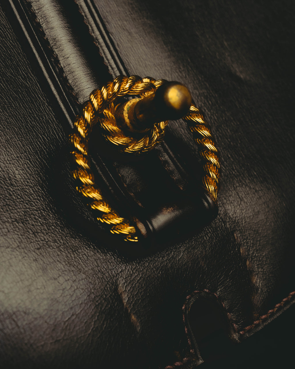-SPECIAL- "HERMES" 50's Vintage box calf leather shoulder bag