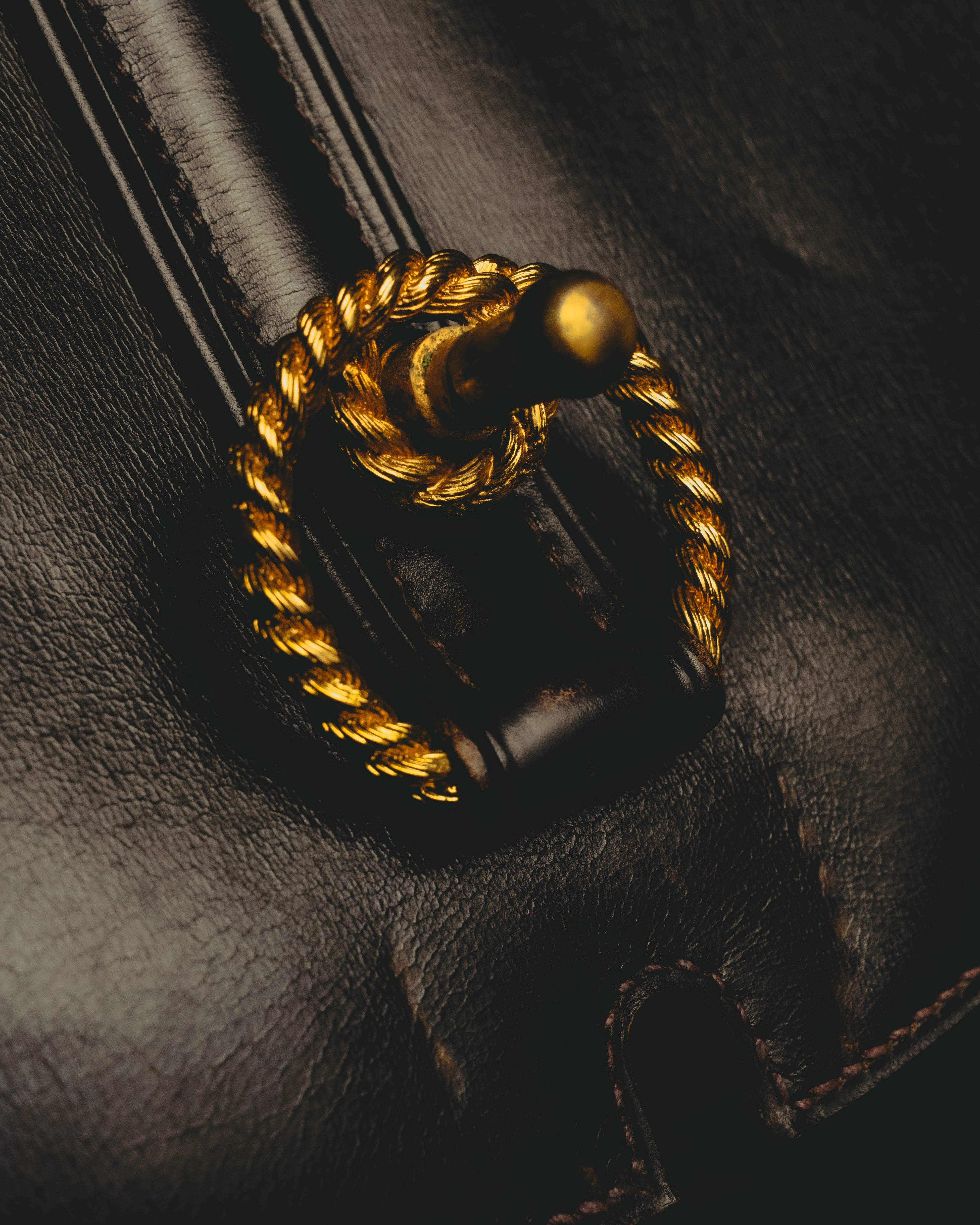 -SPECIAL- "HERMES" 50's Vintage box calf leather shoulder bag