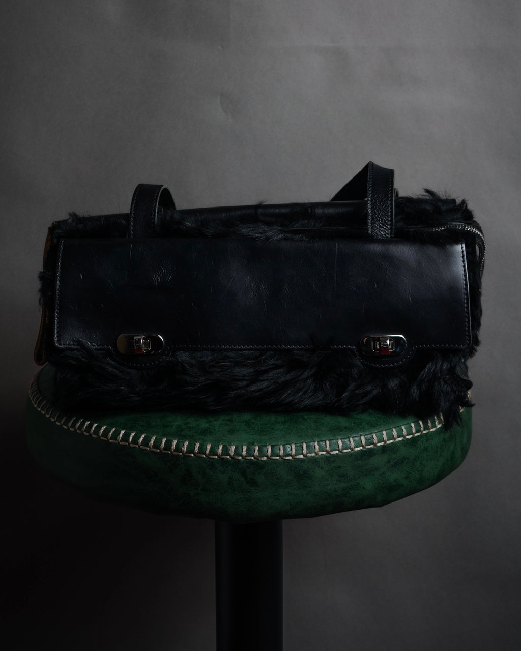 "MARNI" 2011 winter edition shearling fur shoulder bag