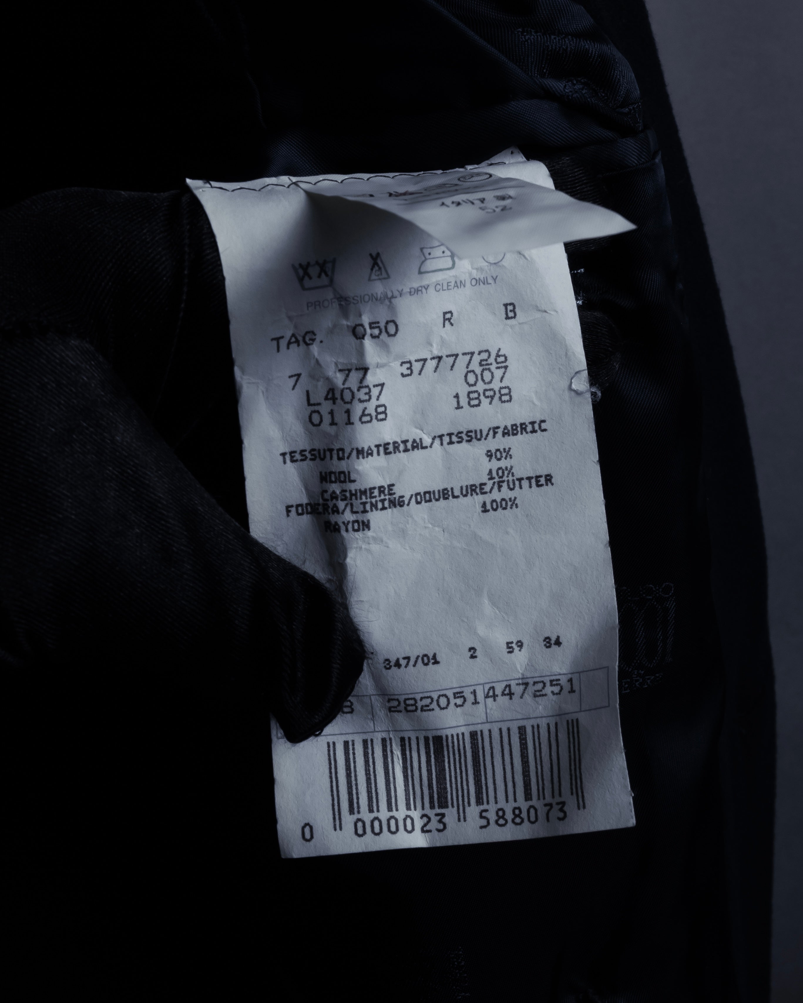 "STUDIO 0001 BY FERRE" Structured silhouette super long chester coat