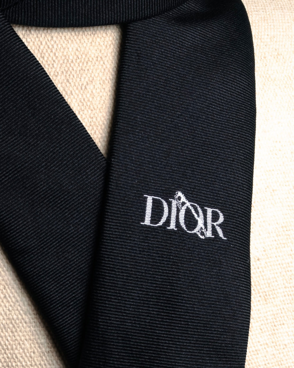 “DIOR” 2019- Logo embroidered narrow tie