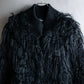 "EMPORIO ARMANI"  Fur fringe design cropped sleeve pullover