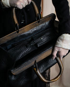 "GUCCI" Bamboo essence horizontal leather handbag