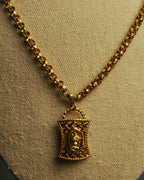 “NINA RICCI” Late 80’s-90’s gold tone openwork pendant necklace