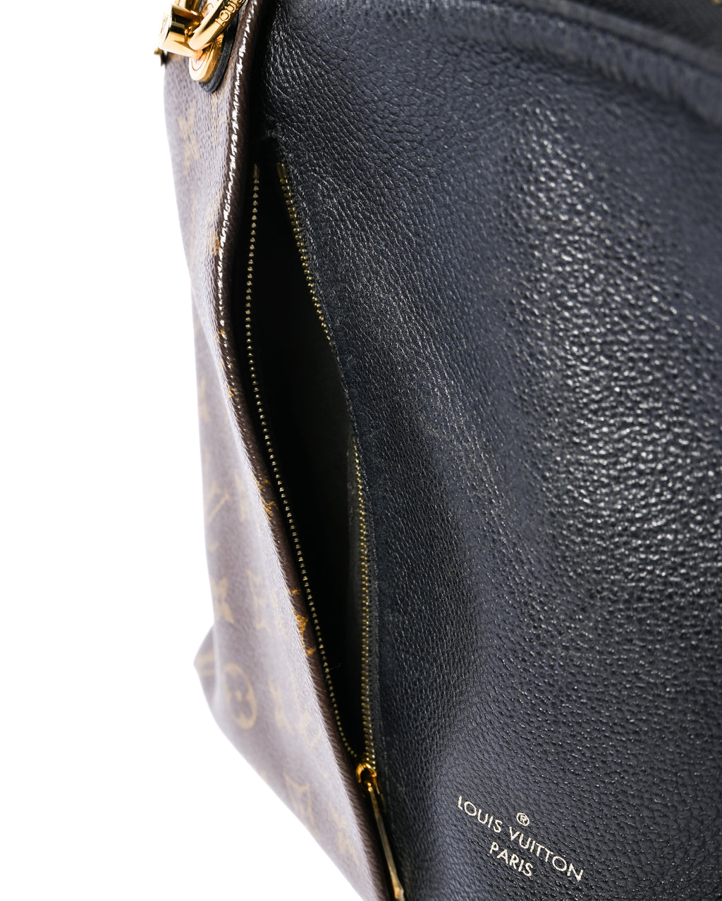 LOUIS VUITTON/ “V Tote mm” Monogram Canvas & Leather Handbag