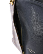 LOUIS VUITTON/ “V Tote mm” Monogram Canvas & Leather Handbag