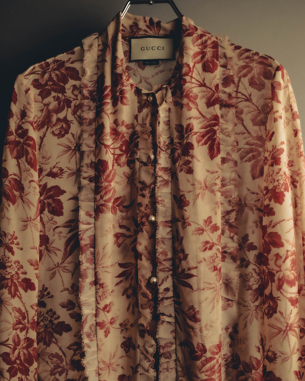 -SPECIAL- "GUCCI" 2010's-20's Romantic floral ruffle blouse