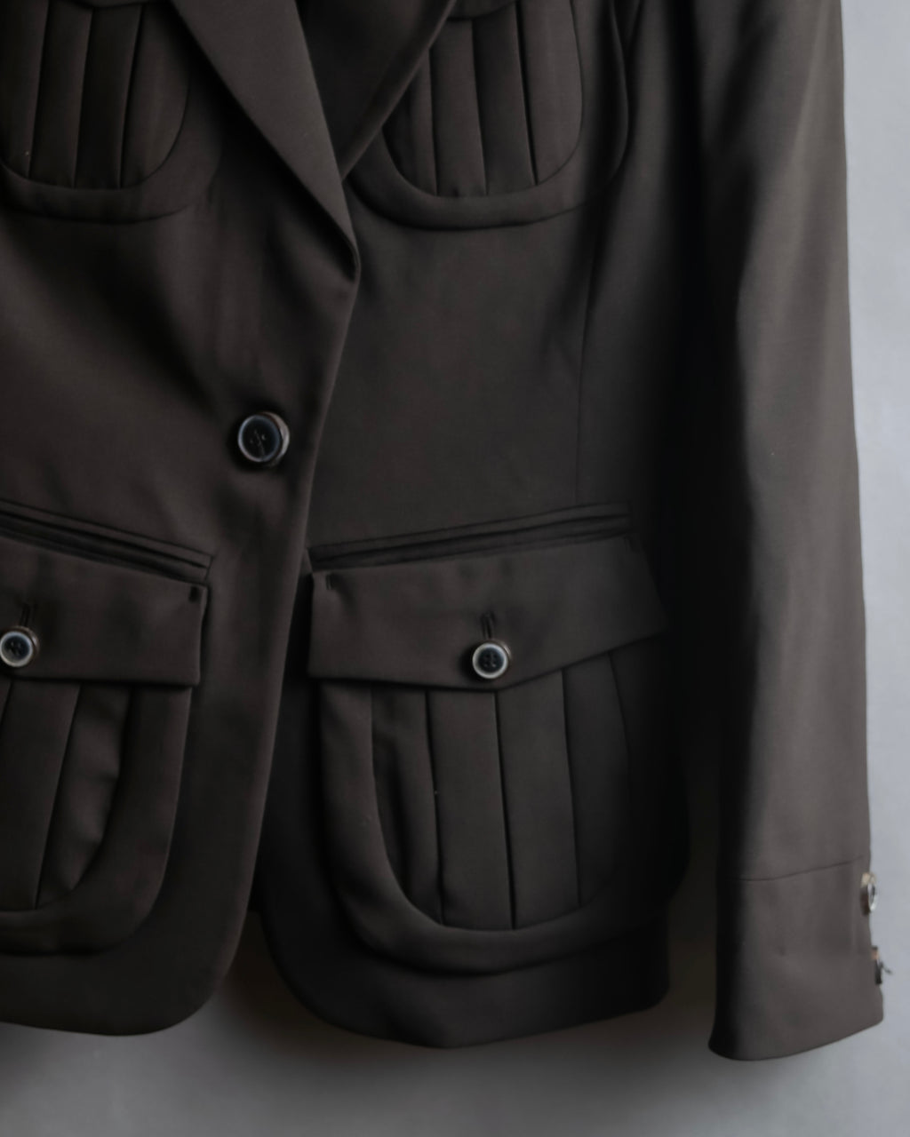 "GIVENCHY" Military patch pocket detail tailored jacket