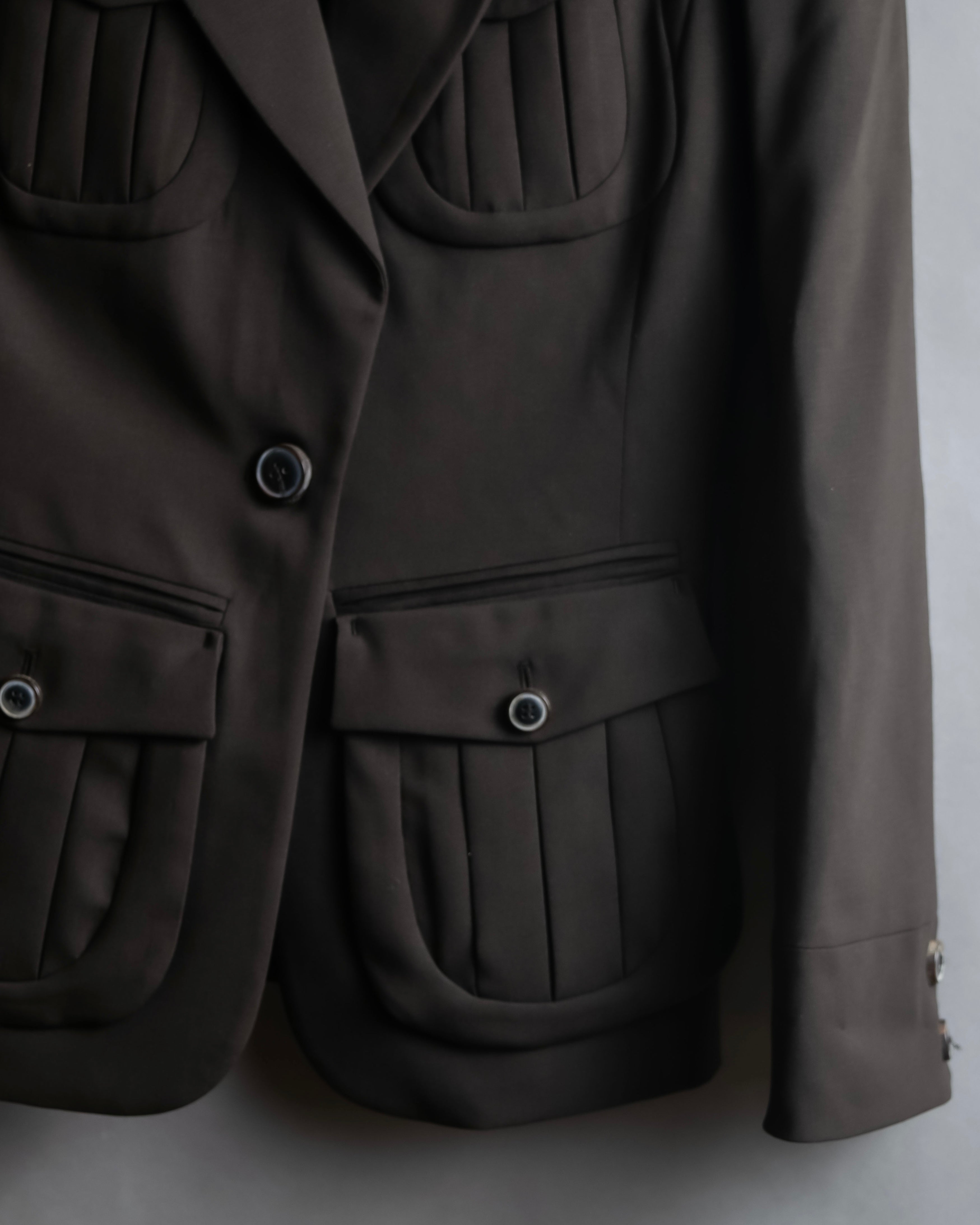 "GIVENCHY" Military patch pocket detail tailored jacket
