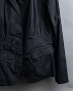 "PRADA" gathered detail cotton tailored jacket