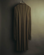 “CELINE” 90’s-00’s Chevron patterned long shirt dress