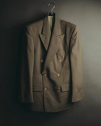 "Yves Saint Laurent pour homme" 80's-90's Structured double-breasted wool blazer