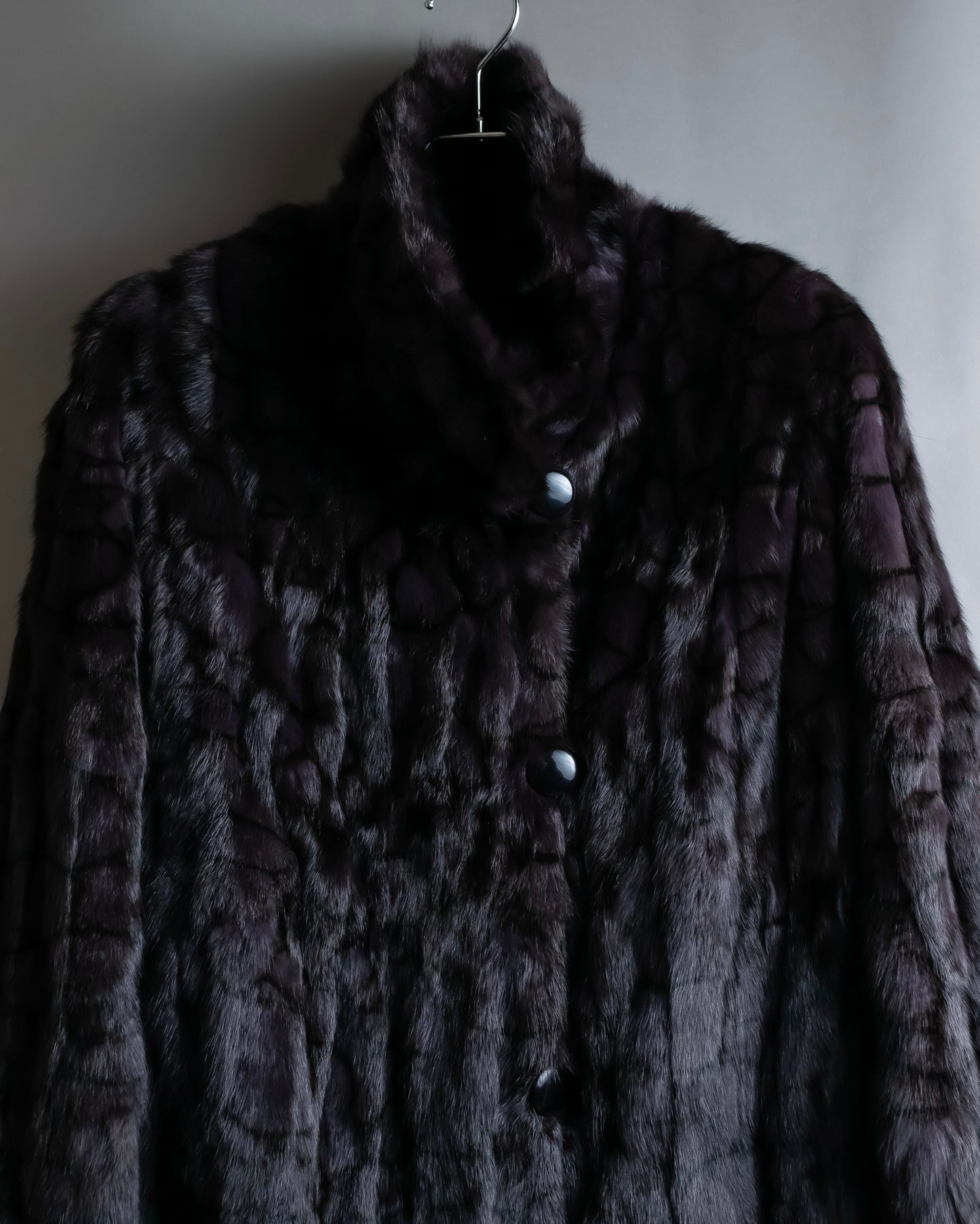 Vintage squirrel fur reversible maxi length coat