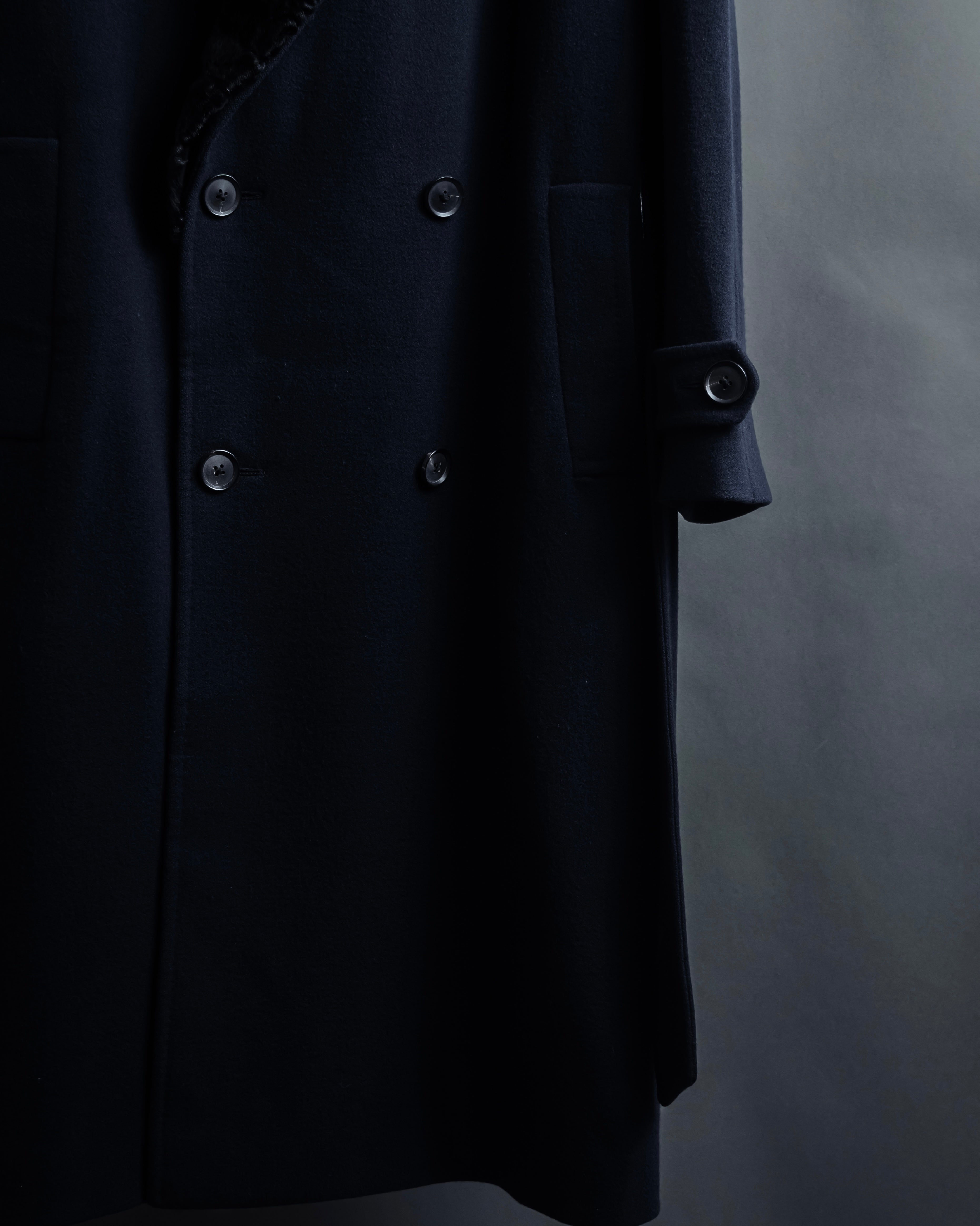 -SPECIAL- "CARUSO"
 Fur collar design belted melton coat