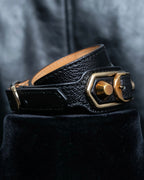 "BALENCIAGA" 3 layer  buckle design leather bracelet