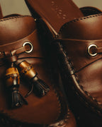 “GUCCI” 00’s Bamboo tassel studded platform mules