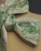 "DIOR" Green printed silk mitzah scarf