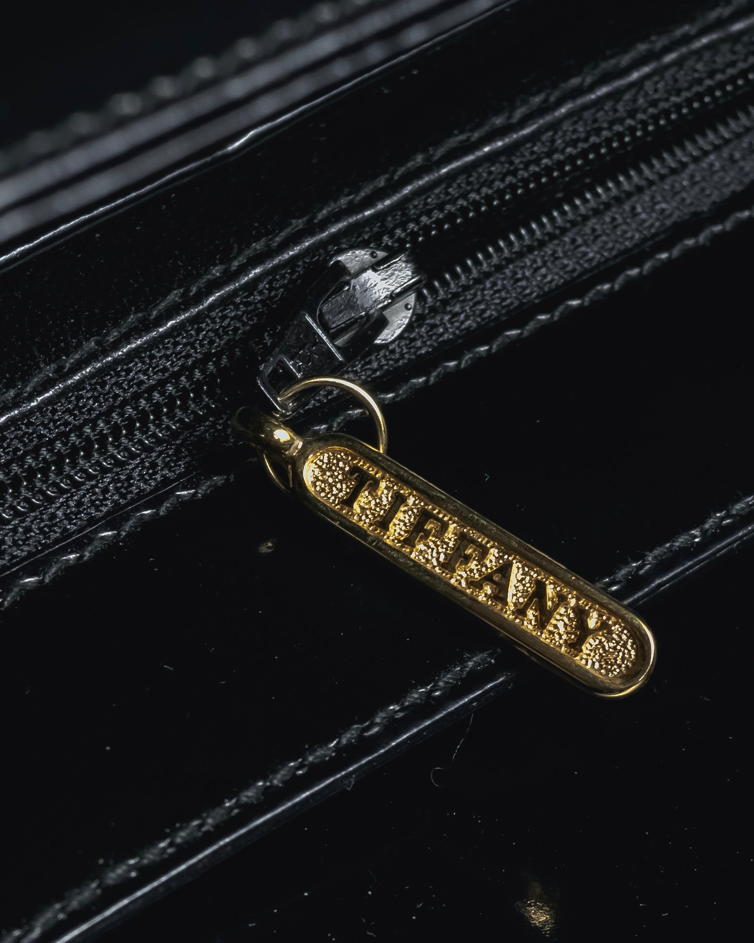 "Tiffany & Co." 80’s-90’s Structured ribbed leather top-handle bag