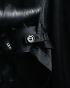 -SPECIAL- “ANN DEMEULEMEESTER” Pre-2012 asymmetric cropped satin biker jacket