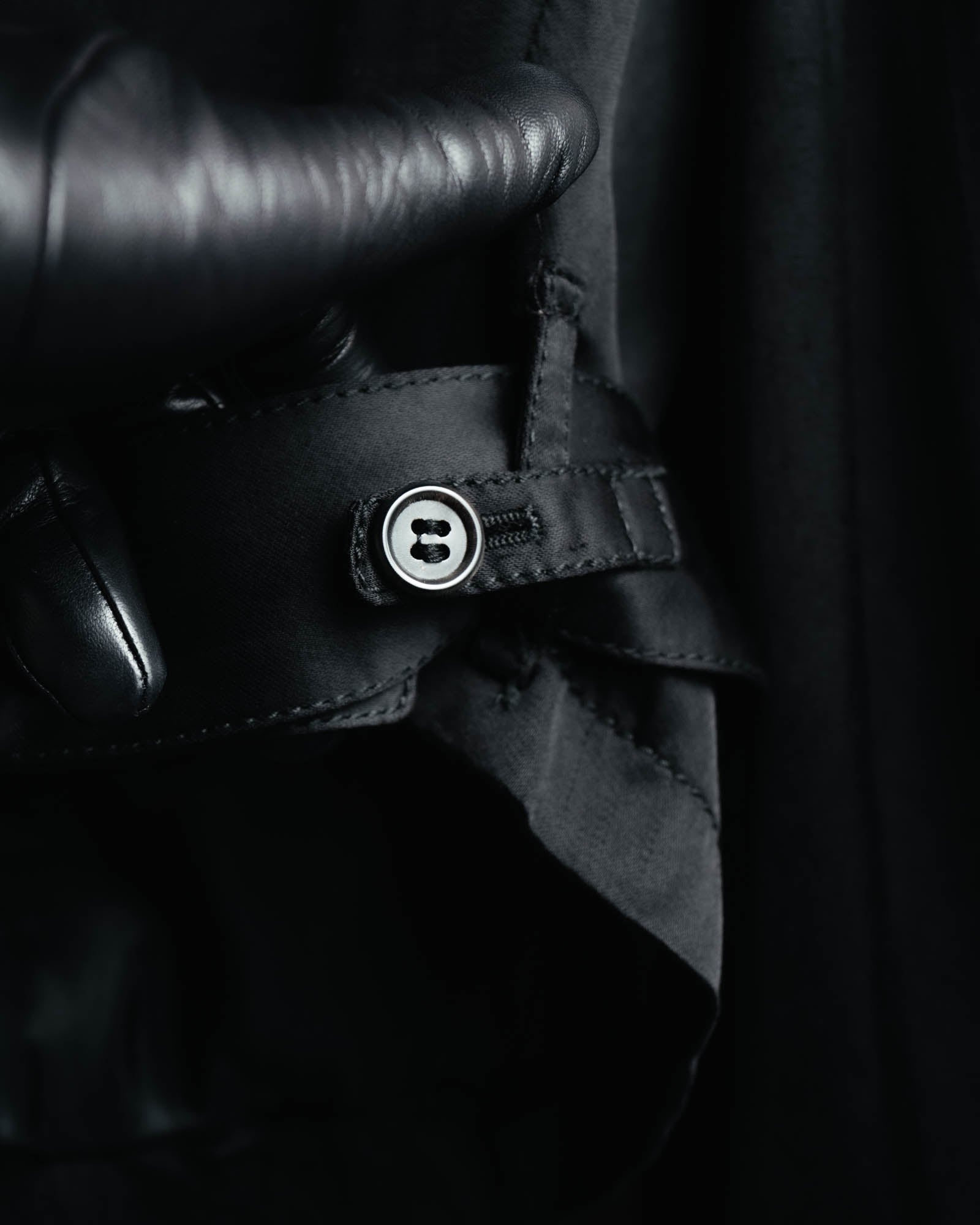 -SPECIAL- “ANN DEMEULEMEESTER” Pre-2012 asymmetric cropped satin biker jacket
