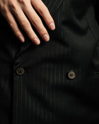 "BALENCIAGA" Chalk stripe pattern long silhouette set up