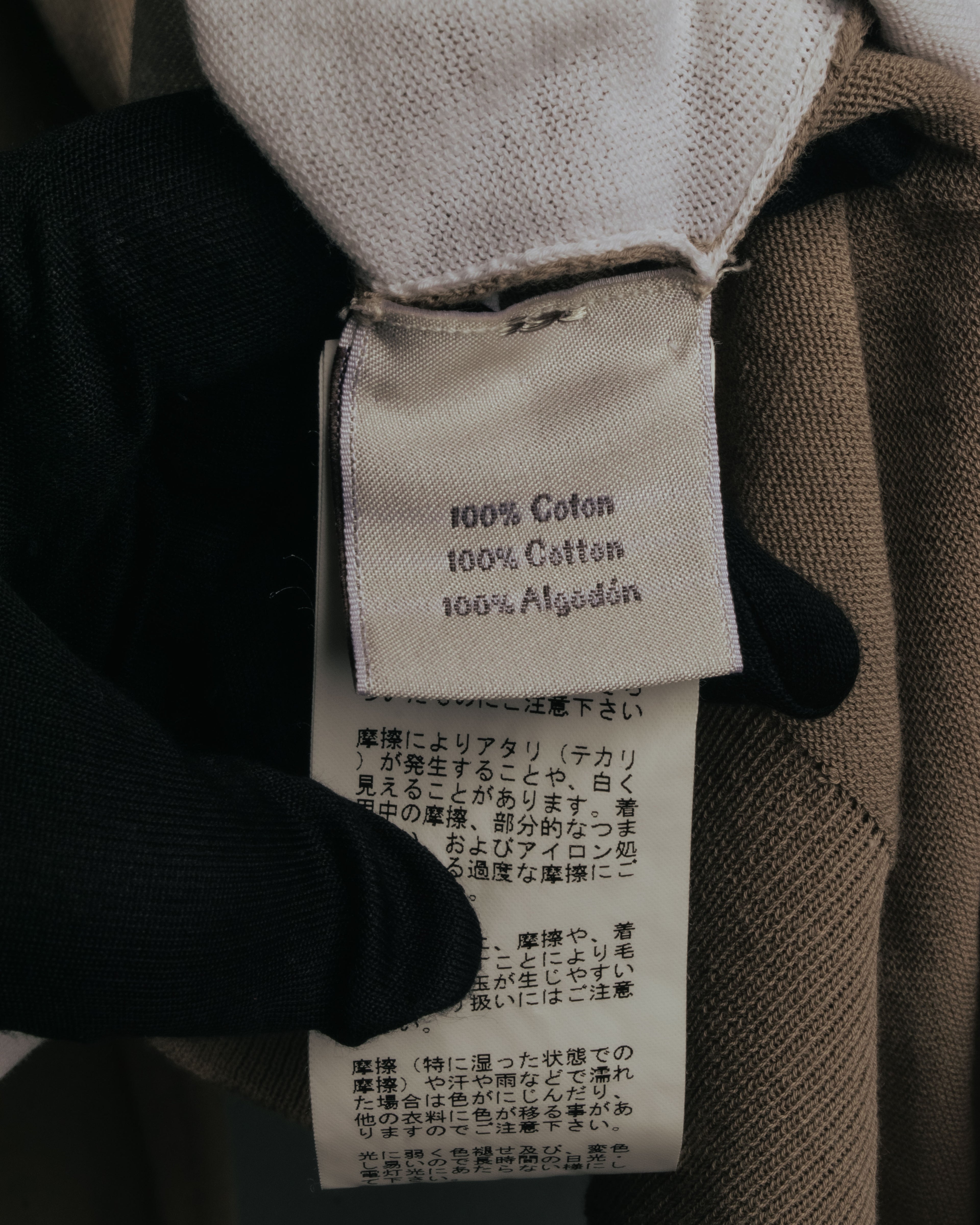-SPECIAL- “HERMÈS” 90’s-00’s Trompe l’oeil cotton knit cardigan