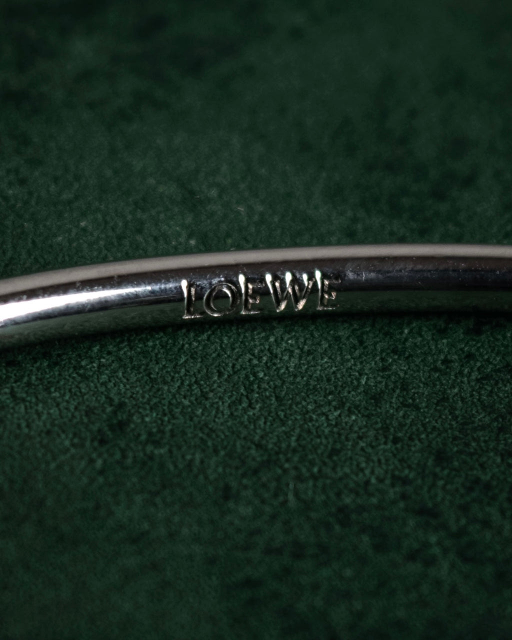 “LOEWE” 2000-2010 Script logo open cuff bracelet