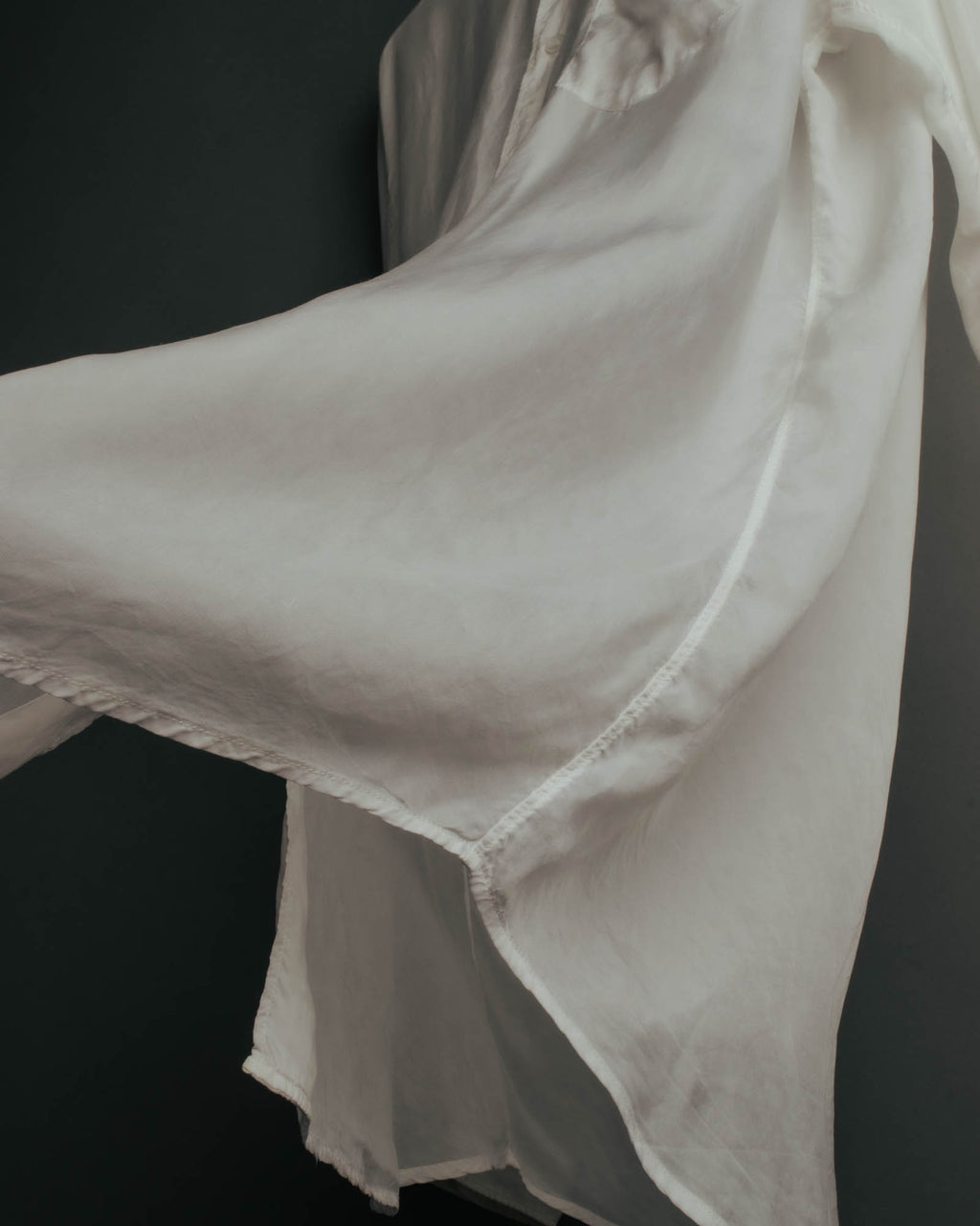 “Maison Margiela” 2018’s-20’s Cupro sheer white shirt