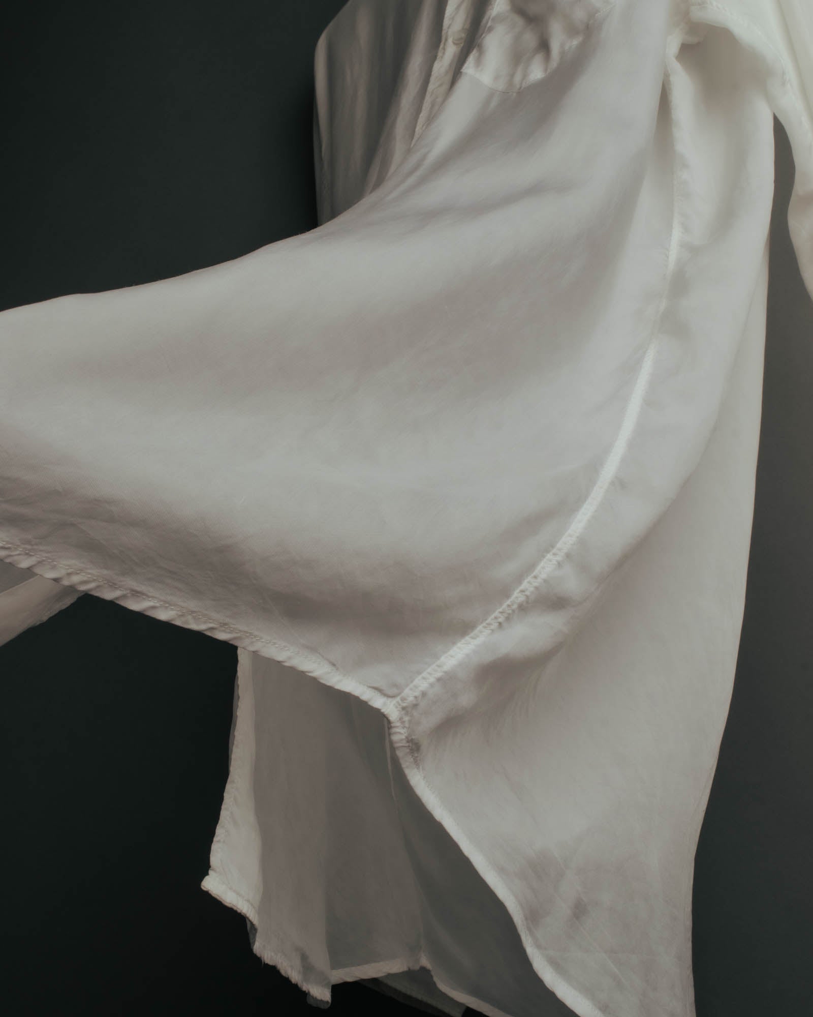 “Maison Margiela” 2018’s-20’s Cupro sheer white shirt