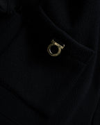 "Salvatore Ferragamo" 90's-00's Gancini motif design box silhouette jacket