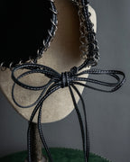 "LOEWE" Ring design leather corset necklace