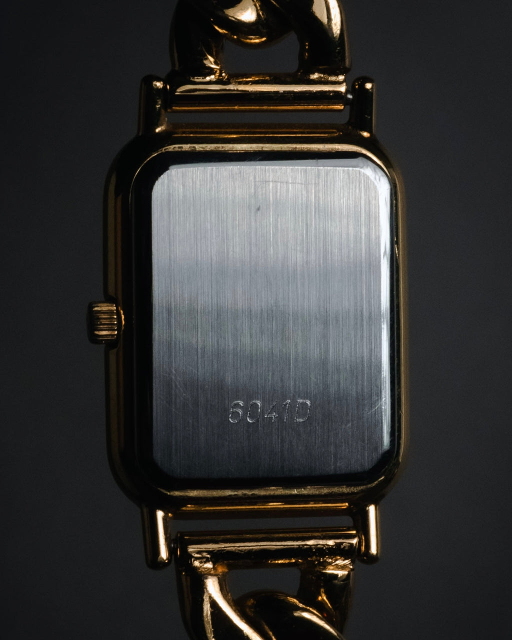 –SPECIAL– "LOEWE" 80’s-90’s Rectangular anagram bangle bracelet watch