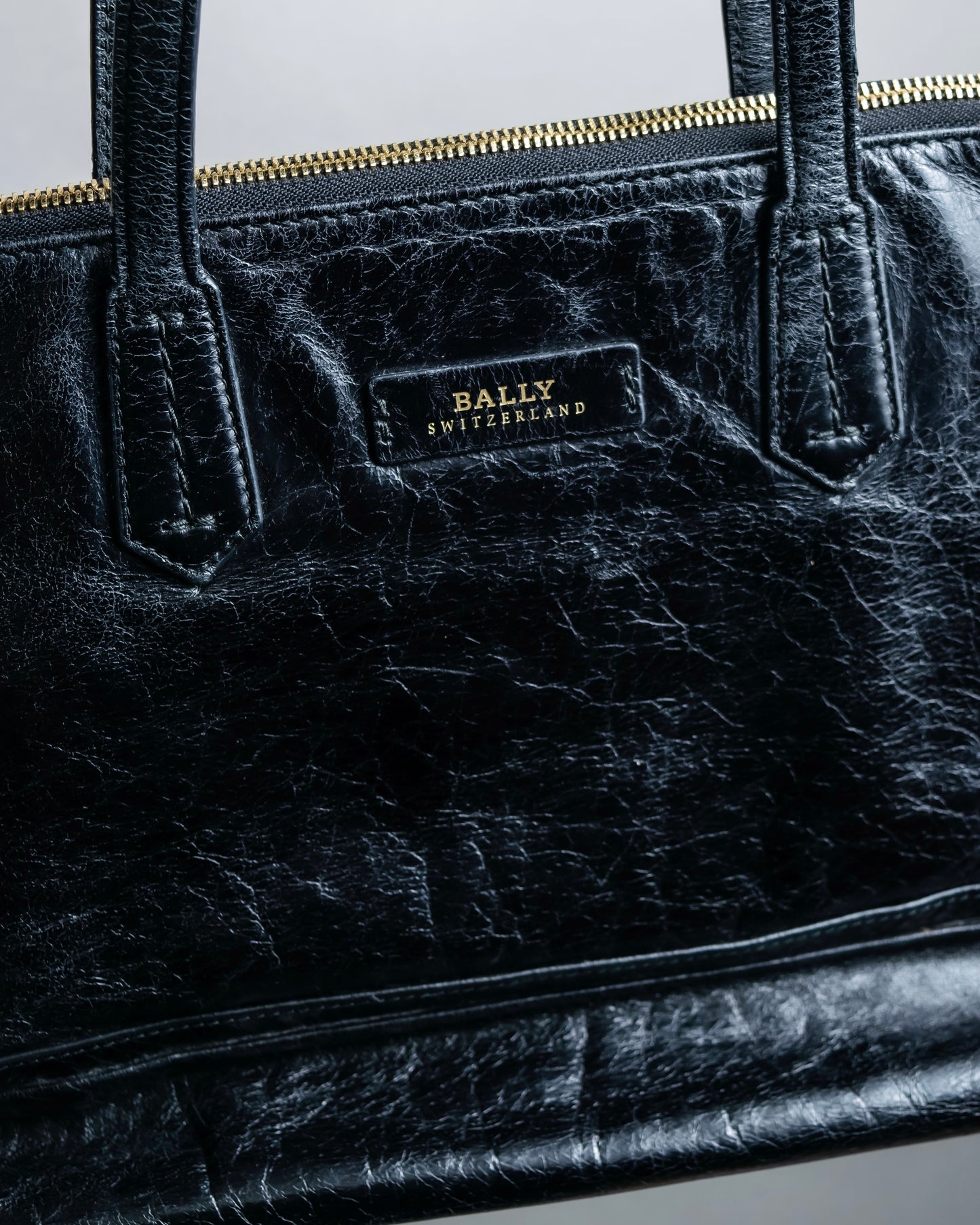 "BALLY" Textured leather horizontal handbag