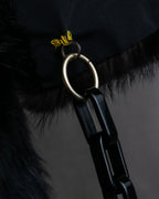 "MARNI" Faux fur collar＆mixed material docking accessory