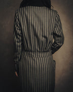 -SPECIAL- “GUCCI” 80’s-90’s Textured striped shawl collar long coat