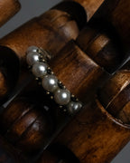 "Christian Dior" Eternity design pearl arrangement gold ring