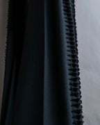 "MAISON MARGIELA" Side cross fringe design wool tapered slacks