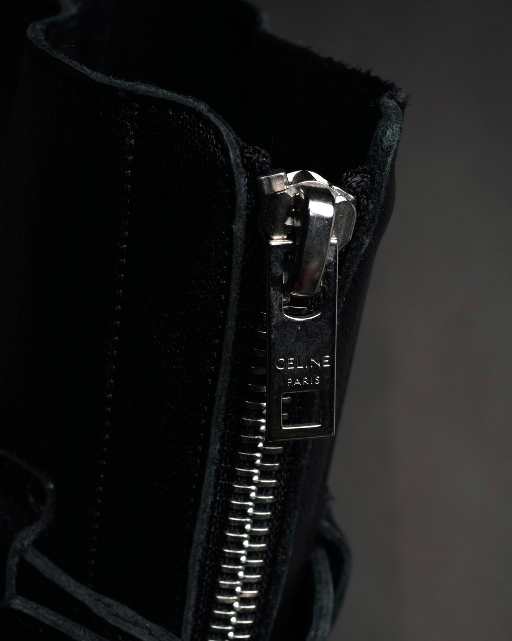 “CELINE” 19-23 Multi buckle zip biker boots