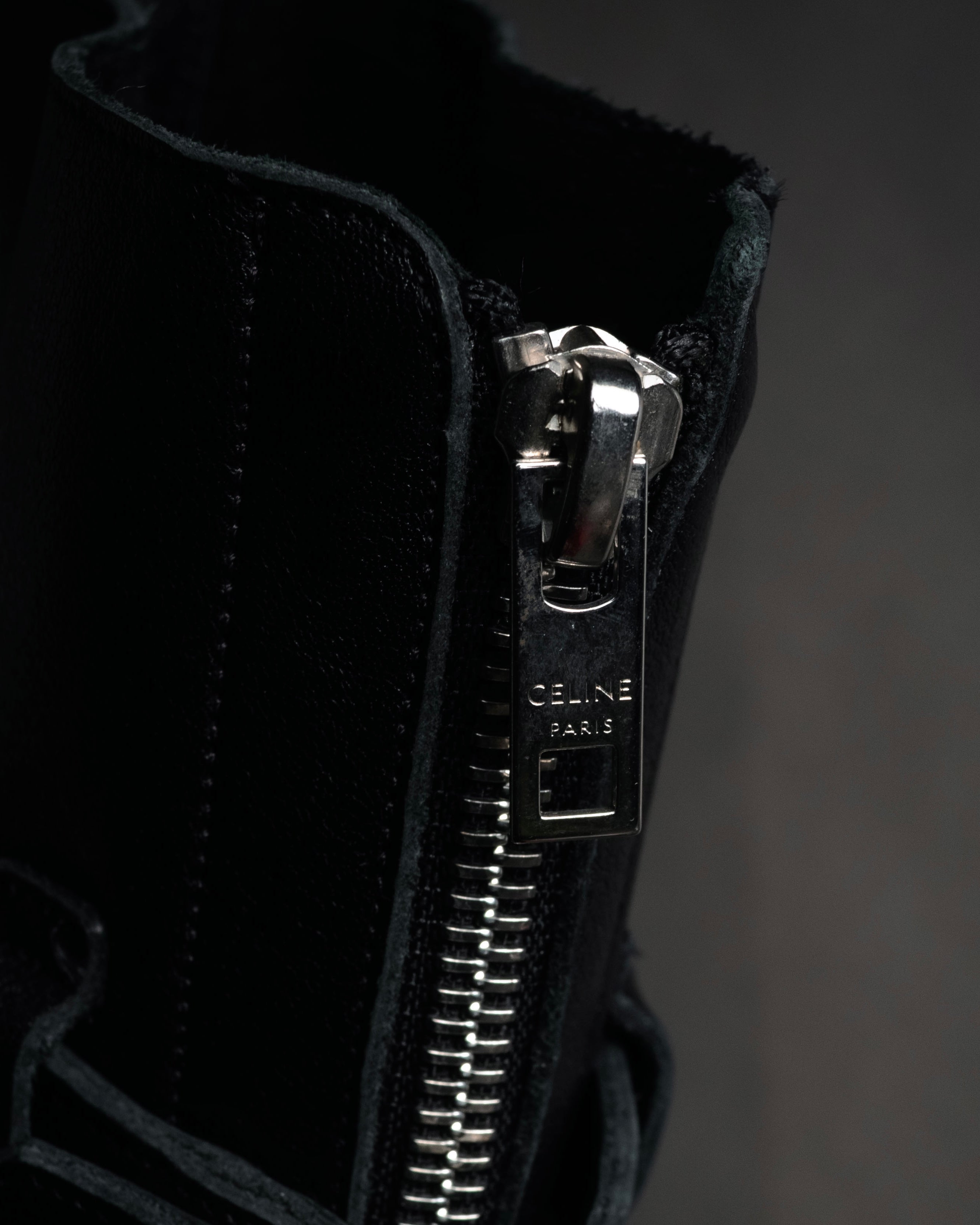 “CELINE” 19-23 Multi buckle zip biker boots