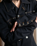 "JEAN PAUL GAULTIER JEANS"
Military detail stitching denim coat