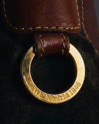 "LOEWE" 80’s bicolor nappa leather and suede shoulder bag