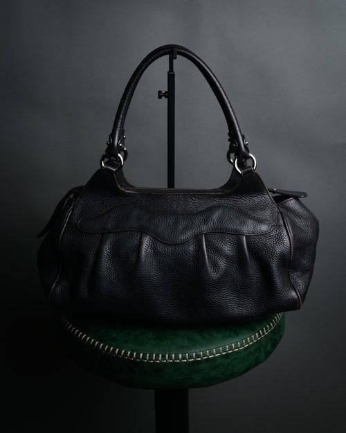 “Salvatore Ferragamo” 00’s-10’s Gancini leather hobo bag