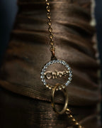 “Chloé” jewelry attached double ring necklace