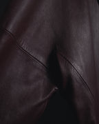 "LOEWE" 80’s-90’s nappa leather shawl-collar jacket